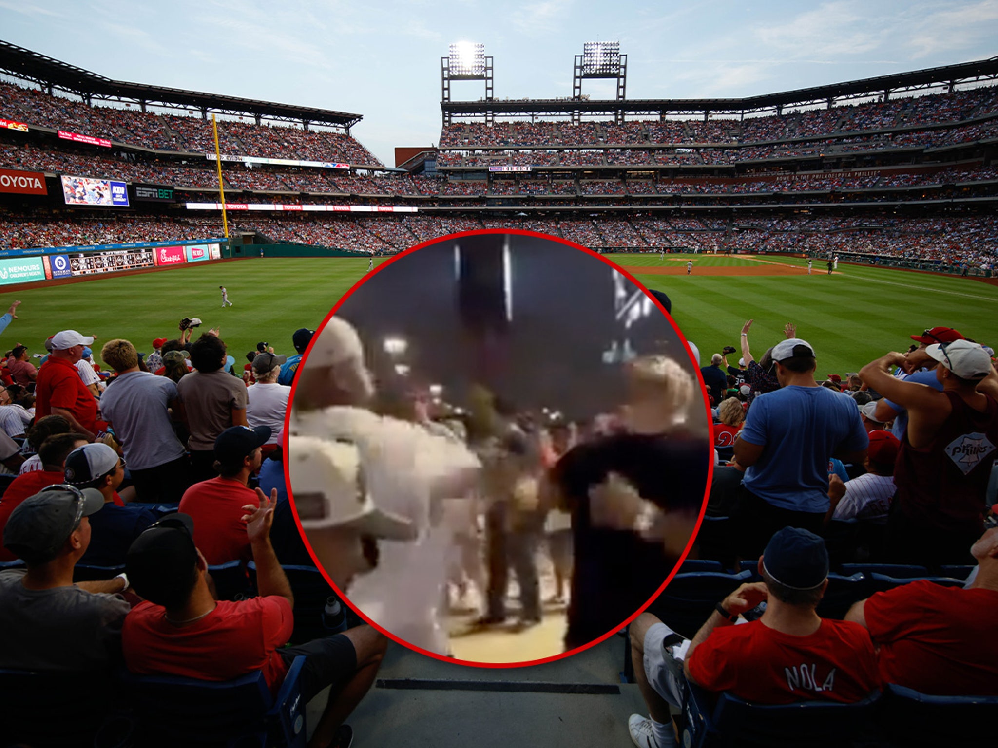 Yankees Fan Slaps Phillies Fan (Crazy Fan Brawl Erupts During Baseball Matchup)
