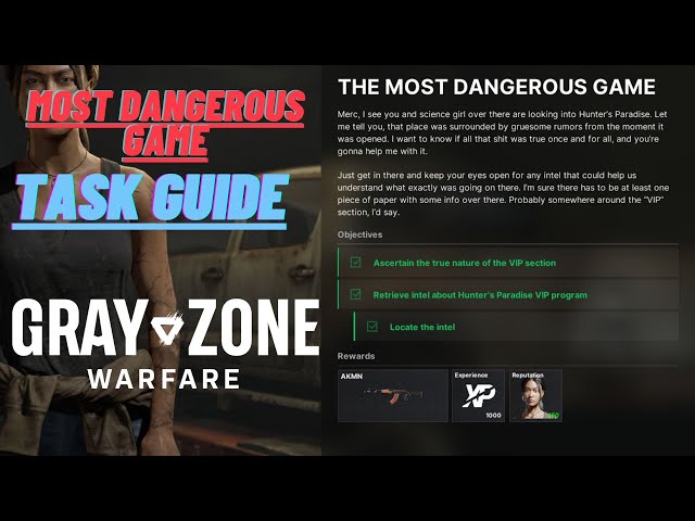 Explore Gray Zone The Most Dangerous Game: A Complete Guide.